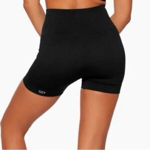 SET Active Black High-Waist Athletic Shorts